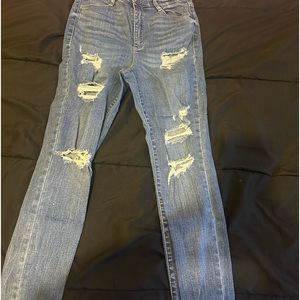 ripped garage skinny jeans, size 7